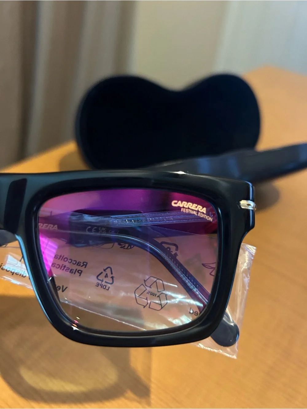 Carrera Festival Edition 305/S Black Square Sunglasses NWT Unisex NEW